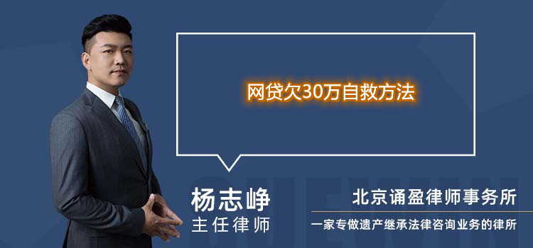 网贷欠30万自救方法