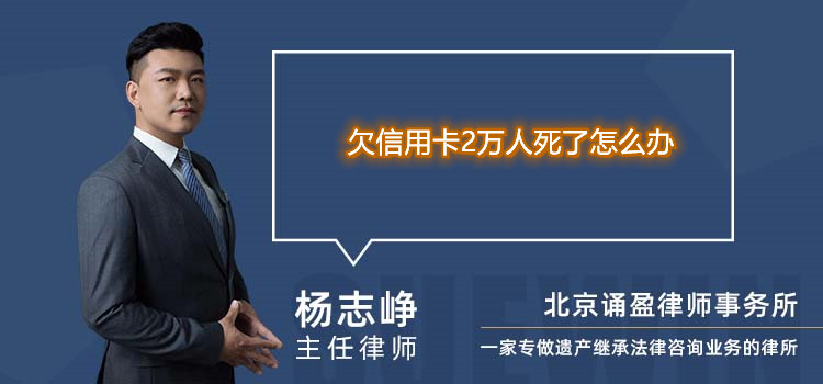 欠信用卡2万人死了怎么办