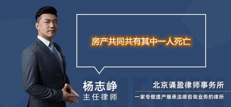 房产共同共有其中一人死亡